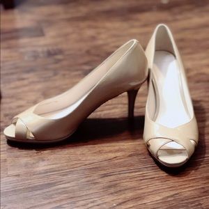 Cole Haan Lena Open Toe Pump Nude 7.5